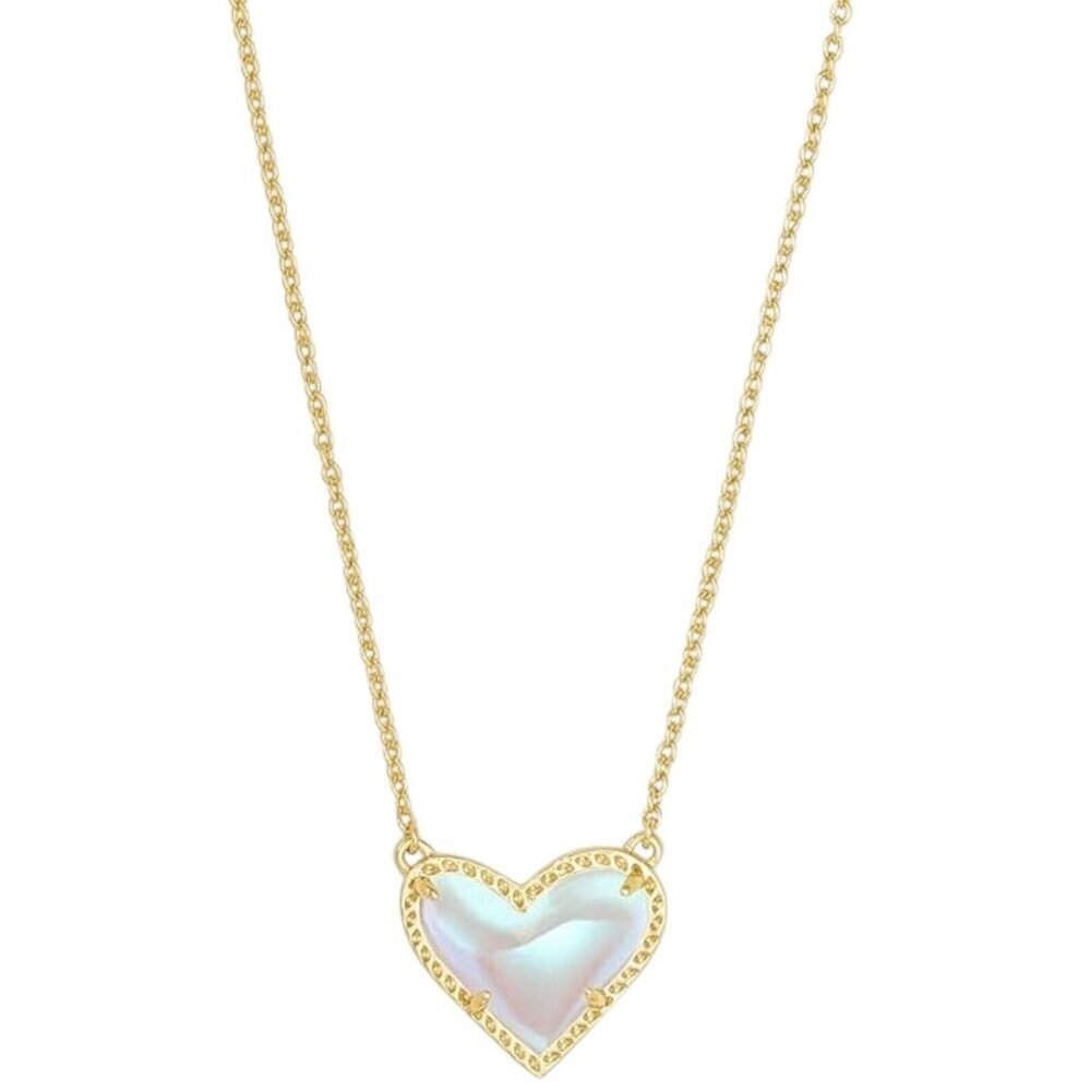 Kendra Scott Ari Heart Pendant in Gold Dichroic Glass - Picture 5 of 9